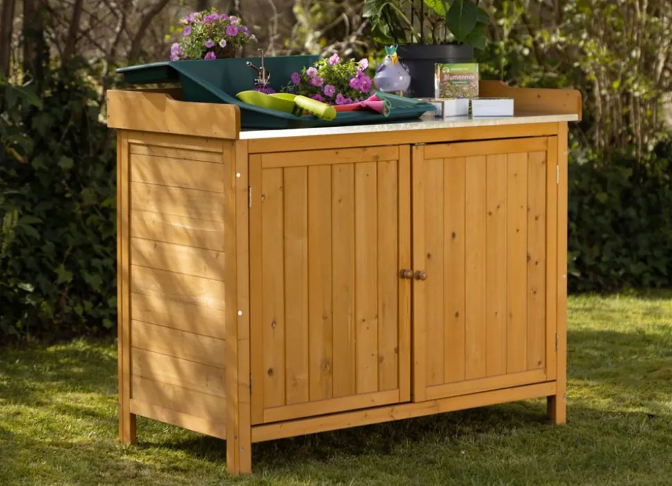 Gruner Jan Holz-Pflanztisch Mit Stauraum 2In1 94X47X94Cm