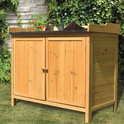 Gruner Jan Holz-Pflanztisch Mit Stauraum 2In1 94X47X94Cm