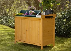 Gruner Jan Holz-Pflanztisch Mit Stauraum 2In1 94X47X94Cm