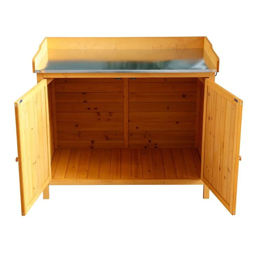 Gruner Jan Holz-Pflanztisch Mit Stauraum 2In1 94X47X94Cm
