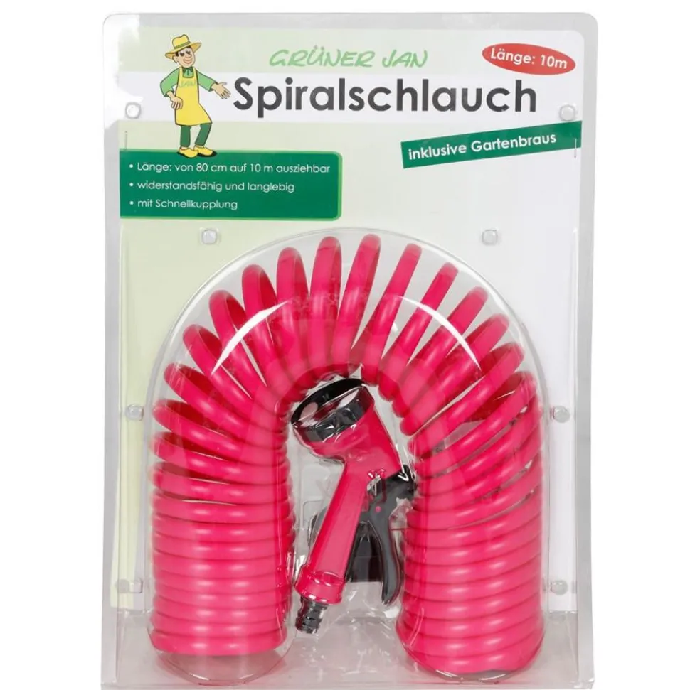 Gruner Jan Spiralschlauch Inkl. Gartenbrause 10M