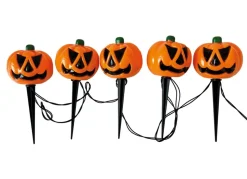 Halloween Led-Gartenstecker Mit Timer 5 Leds Warmweis