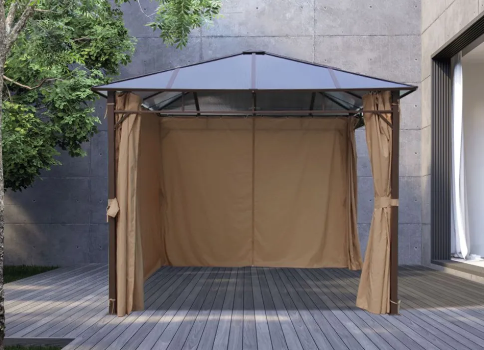 Hardtop-Gartenpavillon Mit Seitenteilen 3X3M