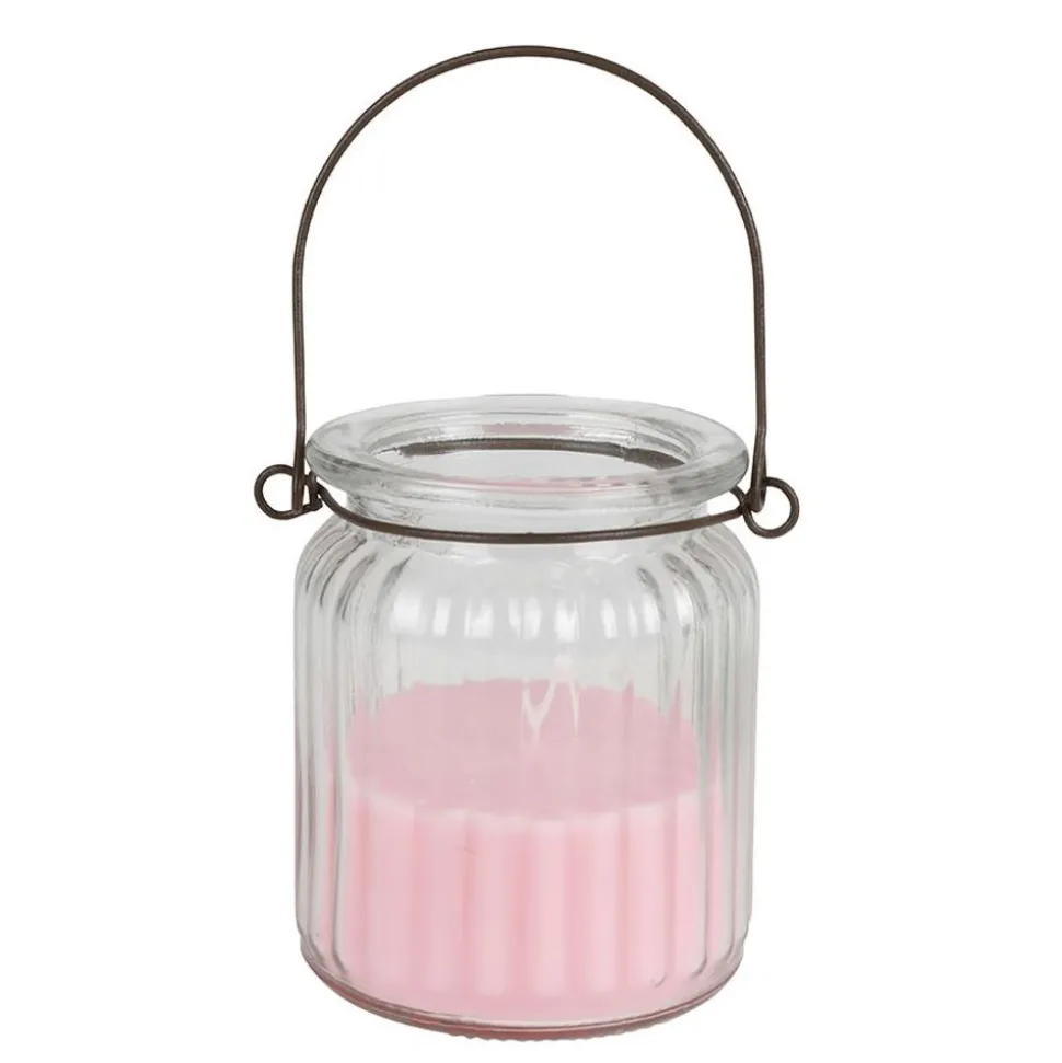 Henkelglas Mit Citronella 7,5X9,5Cm Pastell