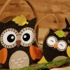 Herbstdeko Filztasche Eule 2Er-Set