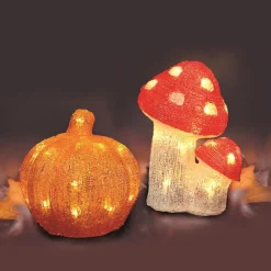 Herbstdeko Mit 24 Leds Warmweis Kurbis
