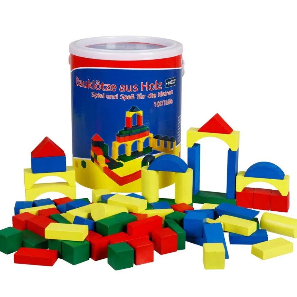 Holzbauklotze Bunt 100 Stuck