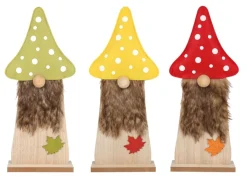 Holzdeko Herbstwichtel 32,5Cm