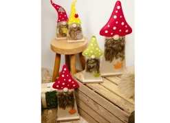 Holzdeko Herbstwichtel 32,5Cm