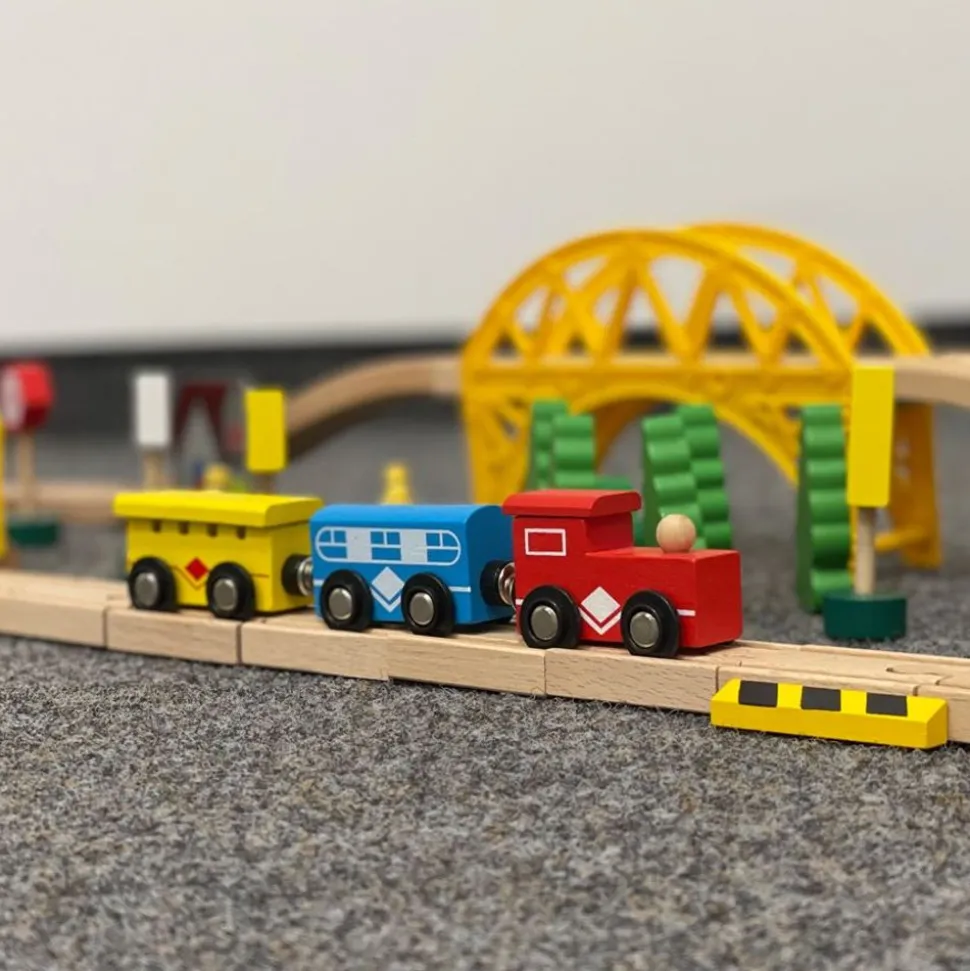 Holzeisenbahn-Spielset 60-Teilig