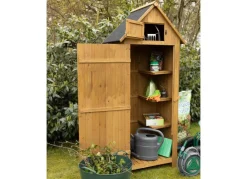 Holz-Gartenschrank 179Cm Natur