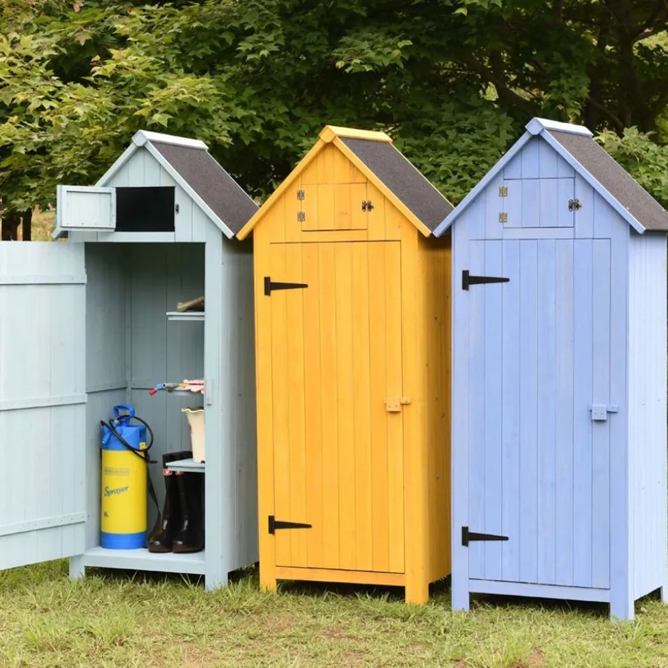 Holz-Gartenschrank 179Cm Natur