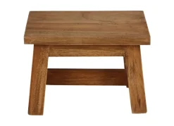 Holz-Hocker Ranch Rustikal 30X20X20Cm Natur