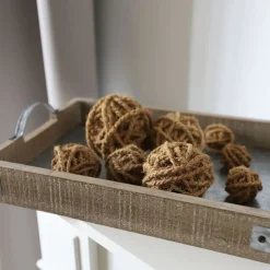 Holztablett-Set Mit Zinkplatte 2-Teilig