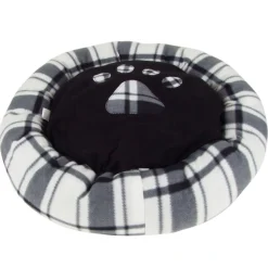 Hundebett Rund Mit Pfoten-Aufdruck Grose S 60Cm