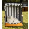 Hundestrandkorb Grau/Weis