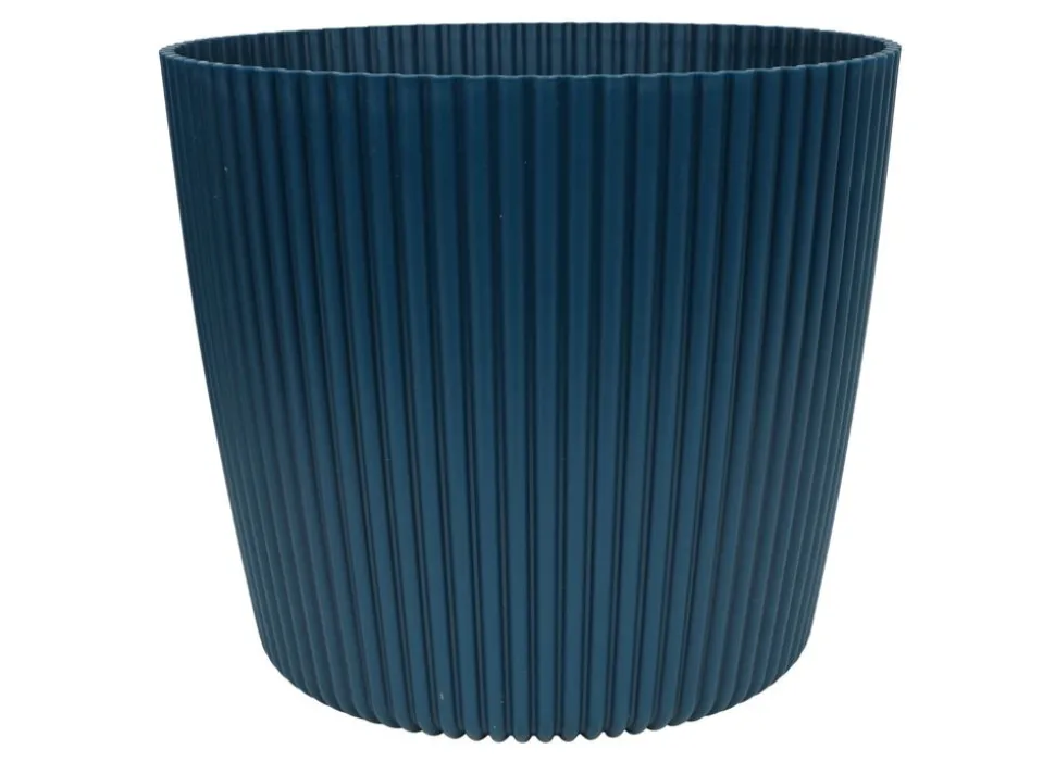 Indoor-Ubertopf Milly Rillendesign 29Cm Petrol