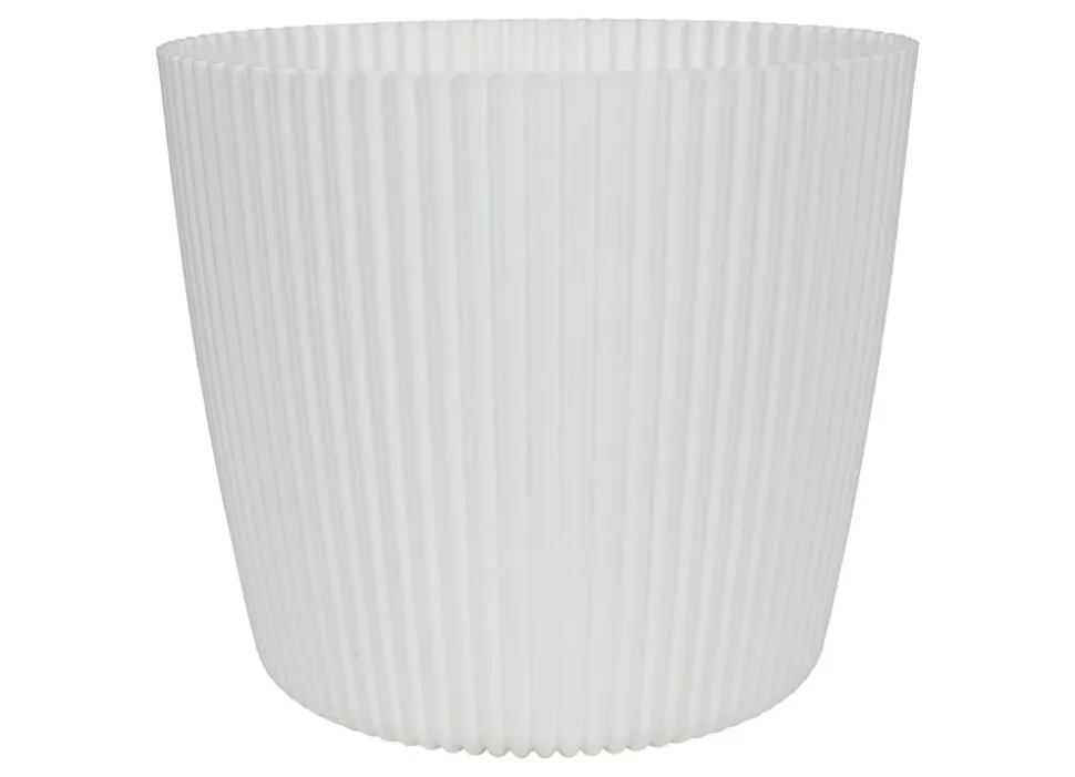 Indoor-Ubertopf Milly Rillendesign 29Cm Weis