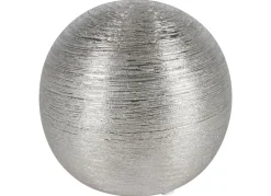 Keramik-Dekokugel Klein 12,5X12Cm Silber