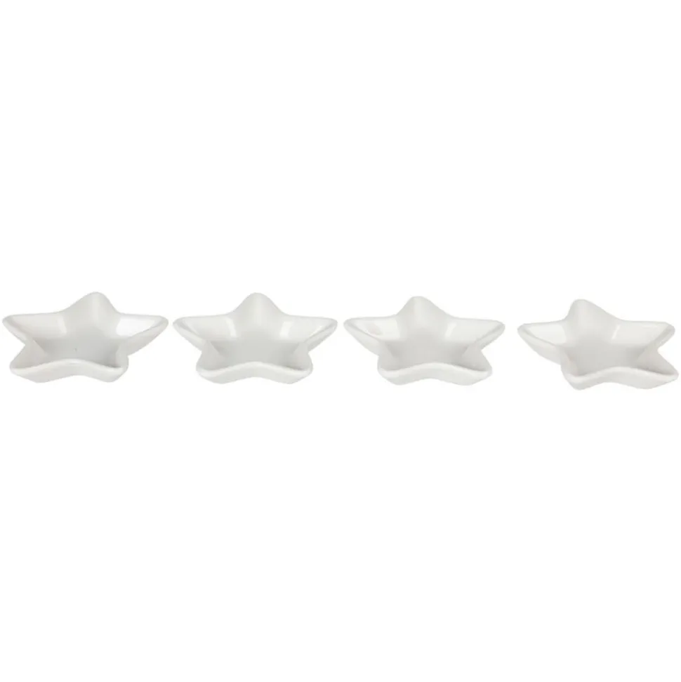 Keramik-Dipschalchen Stern 4Er-Set