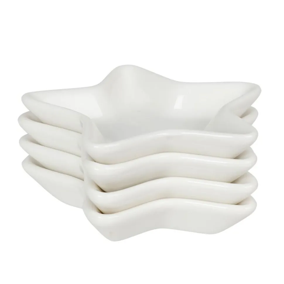Keramik-Dipschalchen Stern 4Er-Set