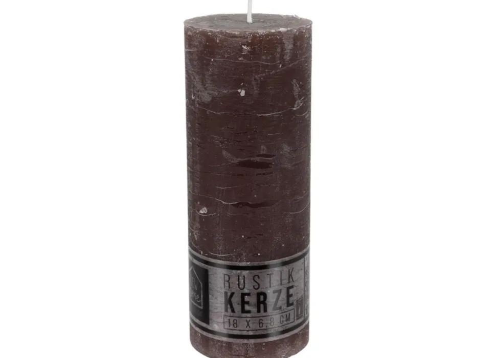 Kerze Rustikal 68X180Mm Anthrazit