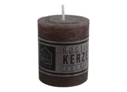 Kerze Rustikal 68X80Mm Anthrazit