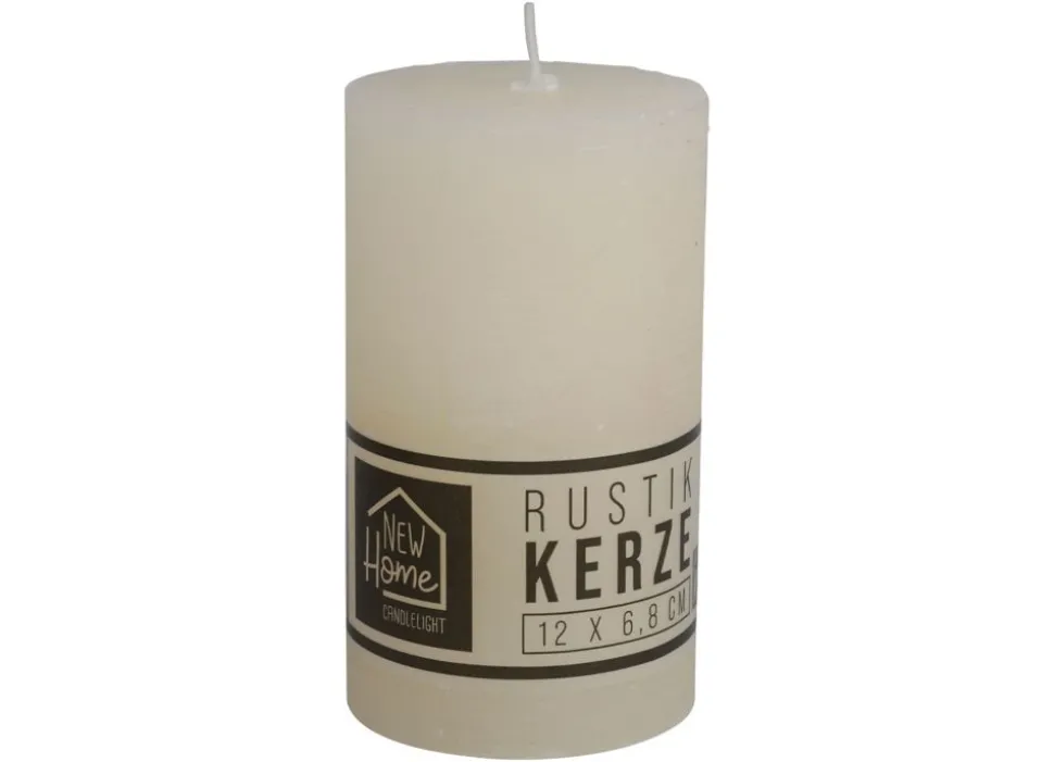 Kerze Rustikal 68X120Mm Champagner