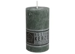 Kerze Rustikal 68X120Mm Dunkelgrun