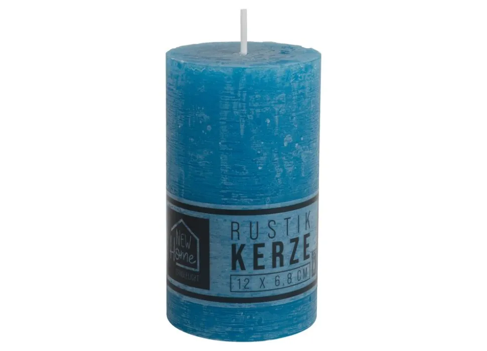 Kerze Rustikal 68X120Mm Petrol