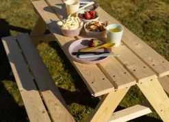 Kinder-Picknicktisch Aus Kiefernholz 90X50X79Cm