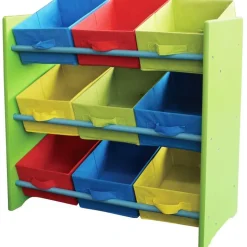 Kinderregal Mit 9 Ablagen Grun