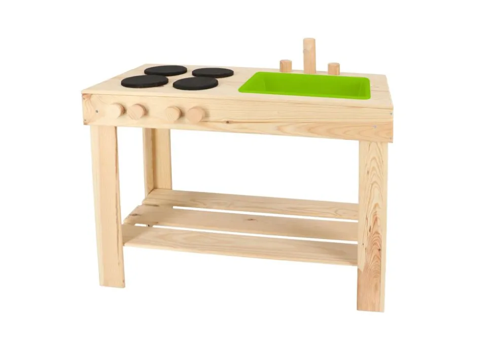 Kinder-Spielkuche Aus Holz 78X72X40Cm