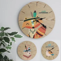 Kinder-Wanduhr Tierdesign 33,5Cm