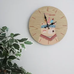 Kinder-Wanduhr Tierdesign 33,5Cm