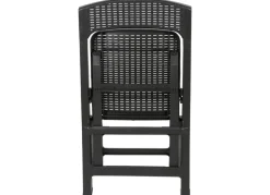 Klappstuhl Asso Rattanoptik Ca. 48X76X47Cm Anthrazit