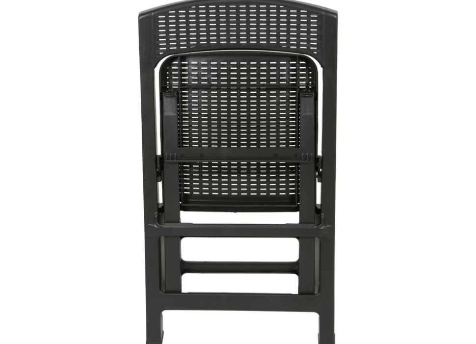 Klappstuhl Asso Rattanoptik Ca. 48X76X47Cm Anthrazit