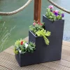 Kubus Treppentopf 59X27Cm Anthrazit