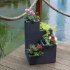 Kubus Wendeltreppentopf 40X40Cm Anthrazit