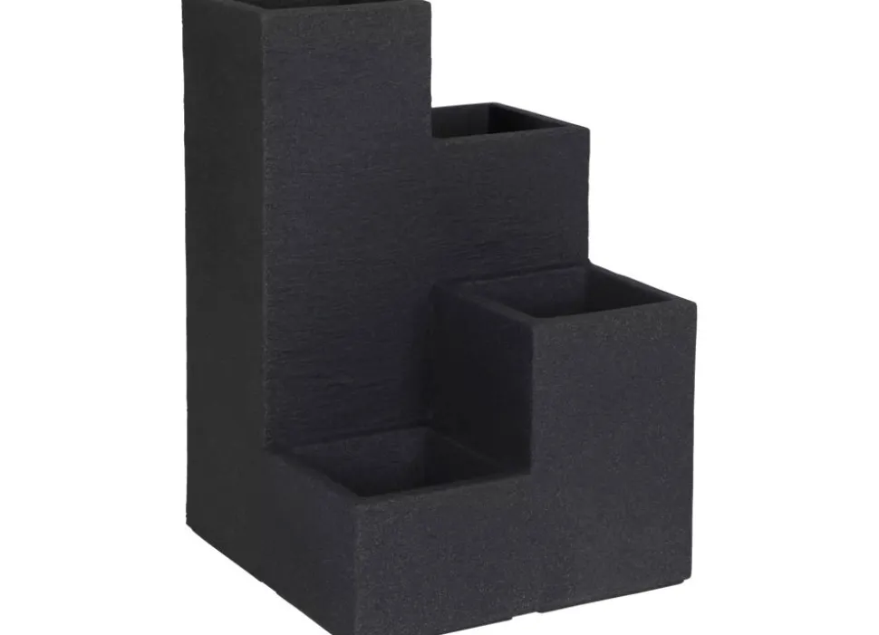 Kubus Wendeltreppentopf 40X40Cm Anthrazit