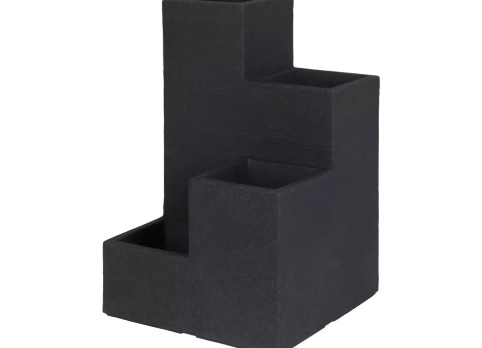 Kubus Wendeltreppentopf 40X40Cm Anthrazit