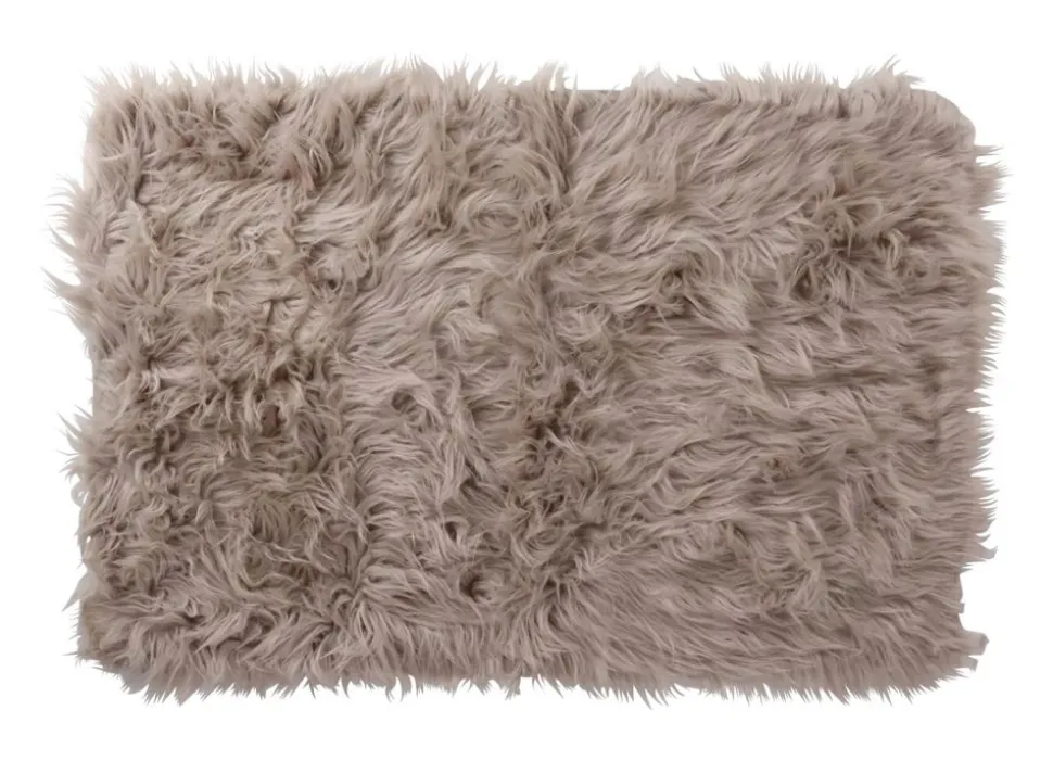 Kunstfellteppich 90X60Cm Taupe