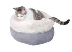 Kuschelbett Fur Katzen Und Kleine Hunde 46X24Cm Grau