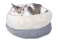Kuschelbett Fur Katzen Und Kleine Hunde 46X24Cm Grau