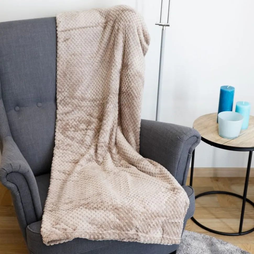 Kuscheldecke Mit Waffelmuster 150X200Cm Taupe