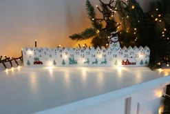 Led-Adventskalender Aus Holz Mit Timer 38X2X10Cm