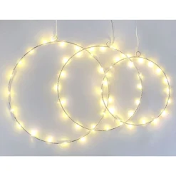 Led-Dekoringe Aus Metall 3Er-Set Warmweis
