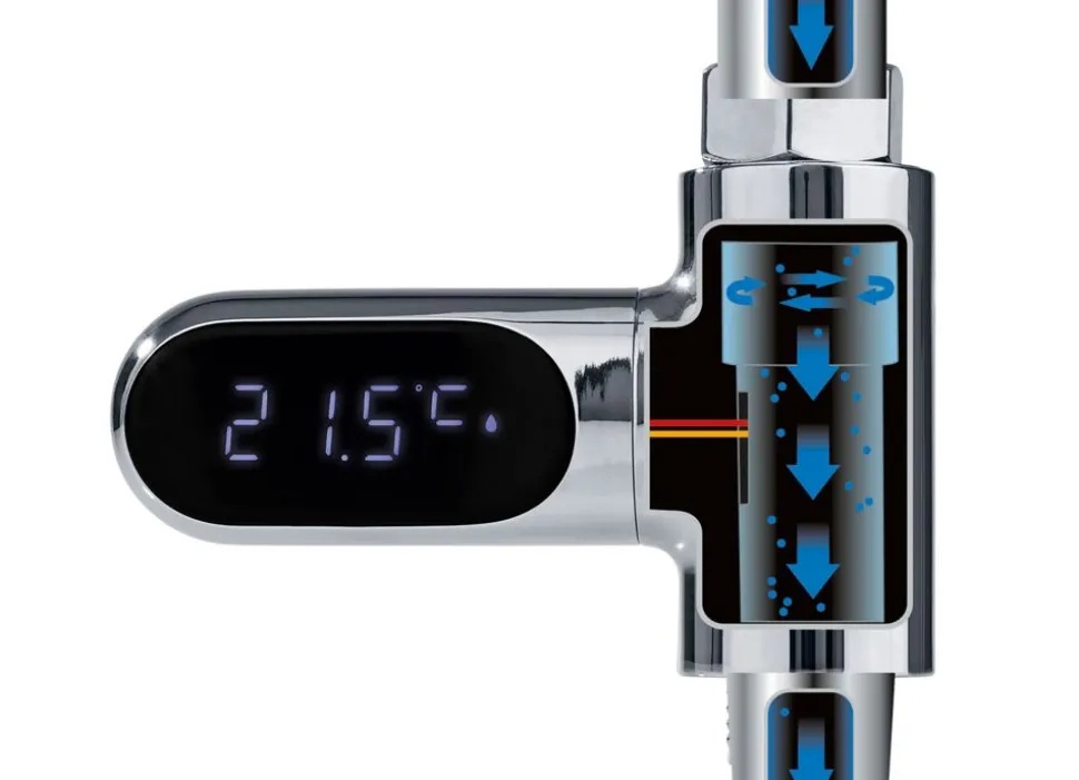 Led-Durchlauf-Thermometer Ca. 8,1X8,1X3Cm