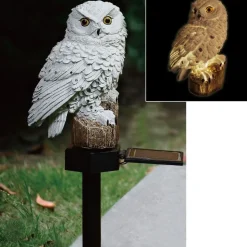 Led Solar-Gartenfigur Eule