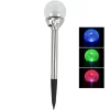Led-Solar-Gartenleuchte Mit Crackle-Glaskugel Und Farbwechsler